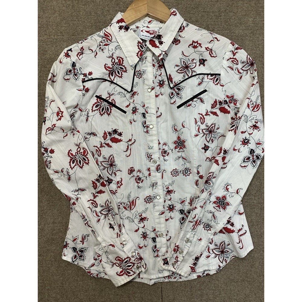 Roper Women S Patchwork Floral Lace Blouse Boho Western Chic Cowgirl Pearl Snap